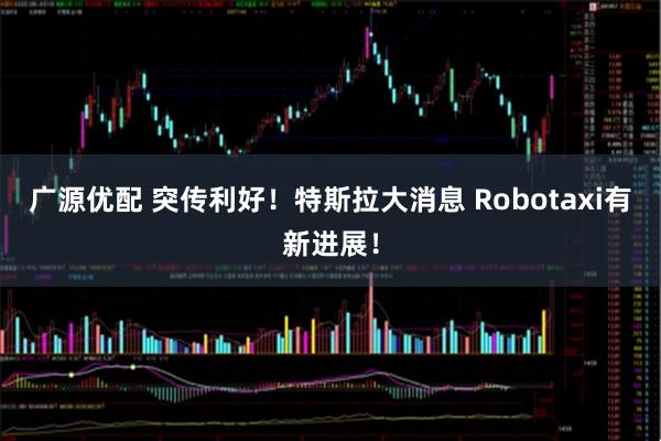 广源优配 突传利好！特斯拉大消息 Robotaxi有新进展！